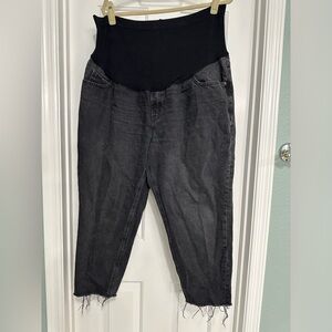 Black plus size maternity jeans